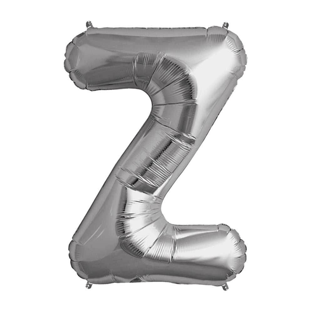 Globo Metálico Plateado 76 cm Letra Z | Big Party