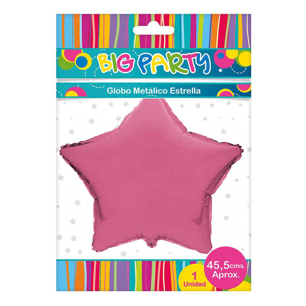 Globo Metálico Estrella Col Surtidos 18" (47x45,5 cm) | Big Party
