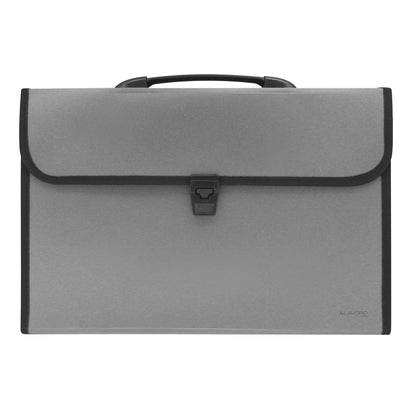 Maletín Con Fuelle Of. Con Cierre 13 Div Gris | Lavoro