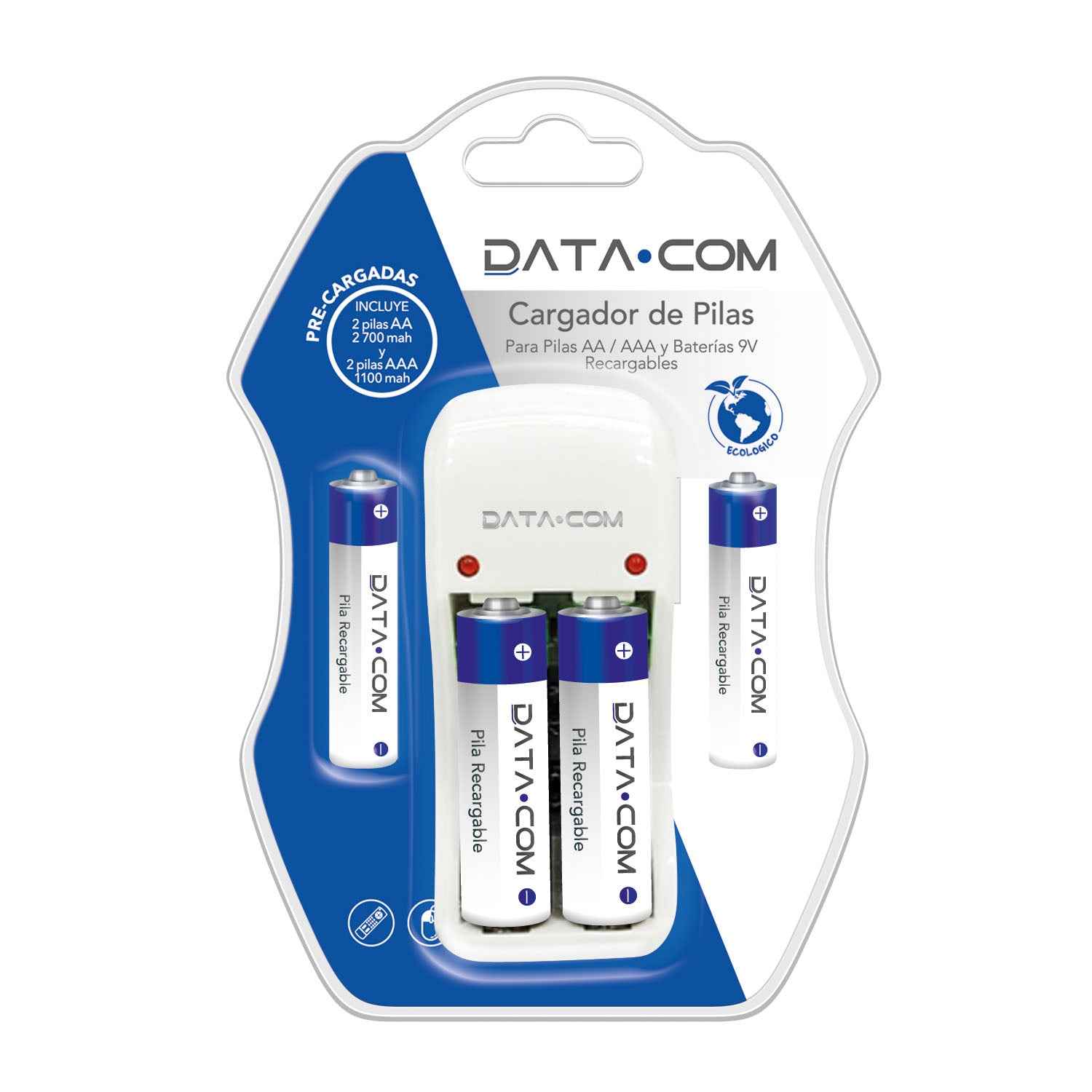 Cargador De Pilas AA/AAA/9V | Datacom