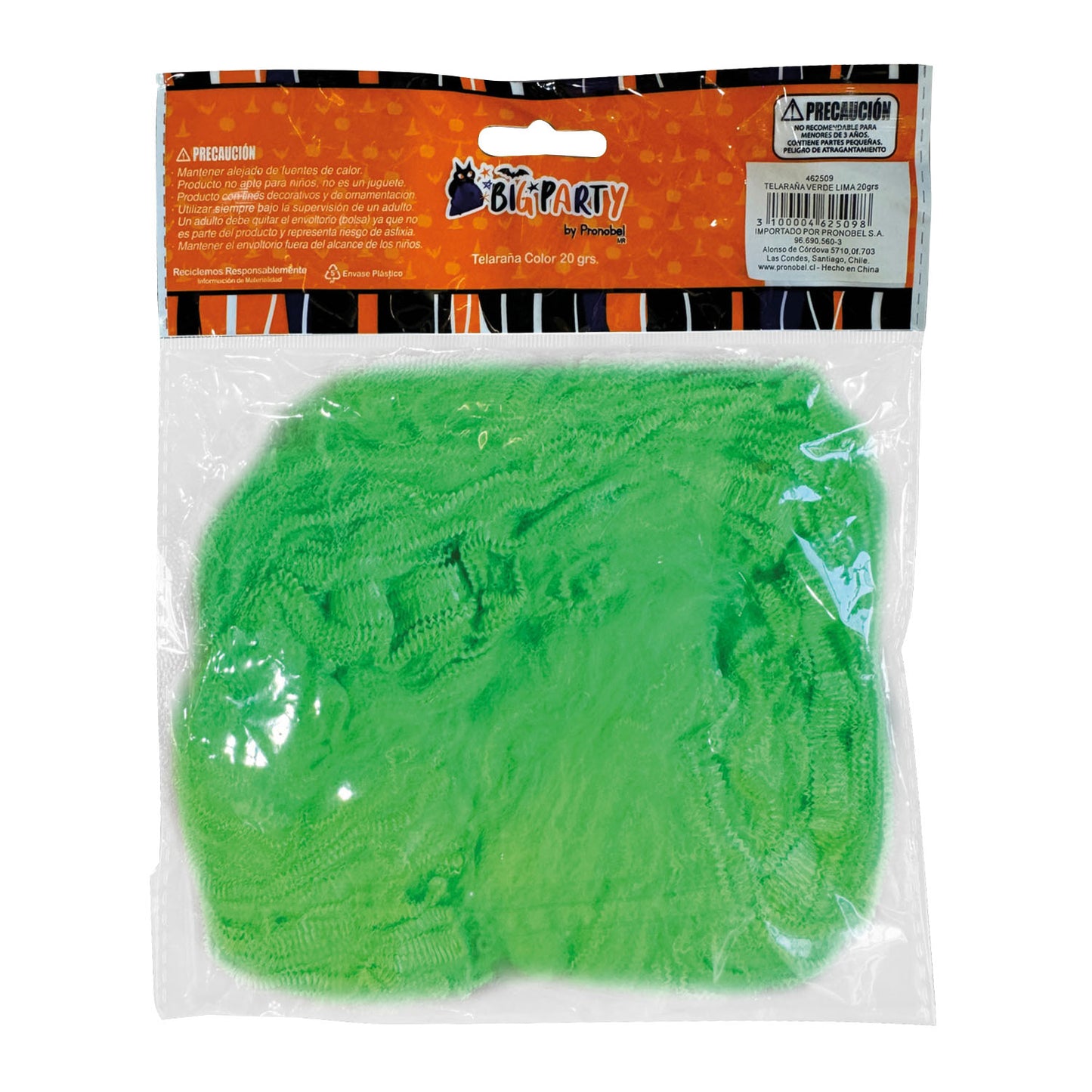 Set Telaraña Verde Lima | Big Party Halloween