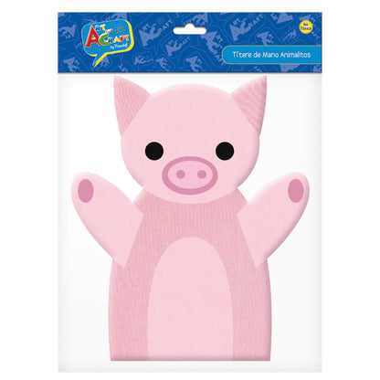 Títere Mano Chanchito/Panda Bolsa Con Header | Art & Craft