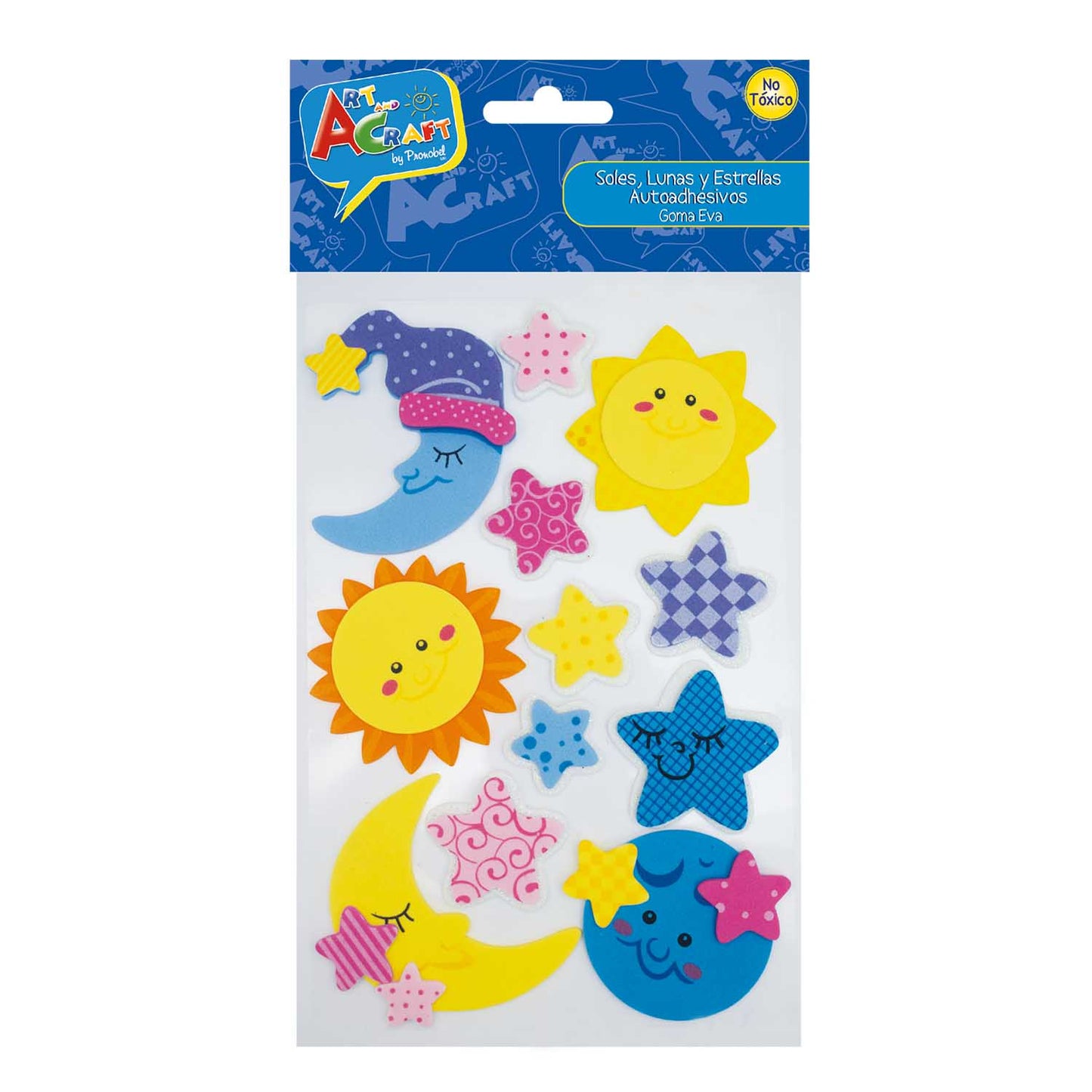 Figura Goma Eva Lunas, Soles Y Estr | Art & Craft