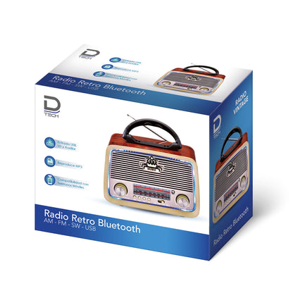 Radio Portátil 5W Fm/Am/Sw 3 Bandas con Bluetooth | Datacom