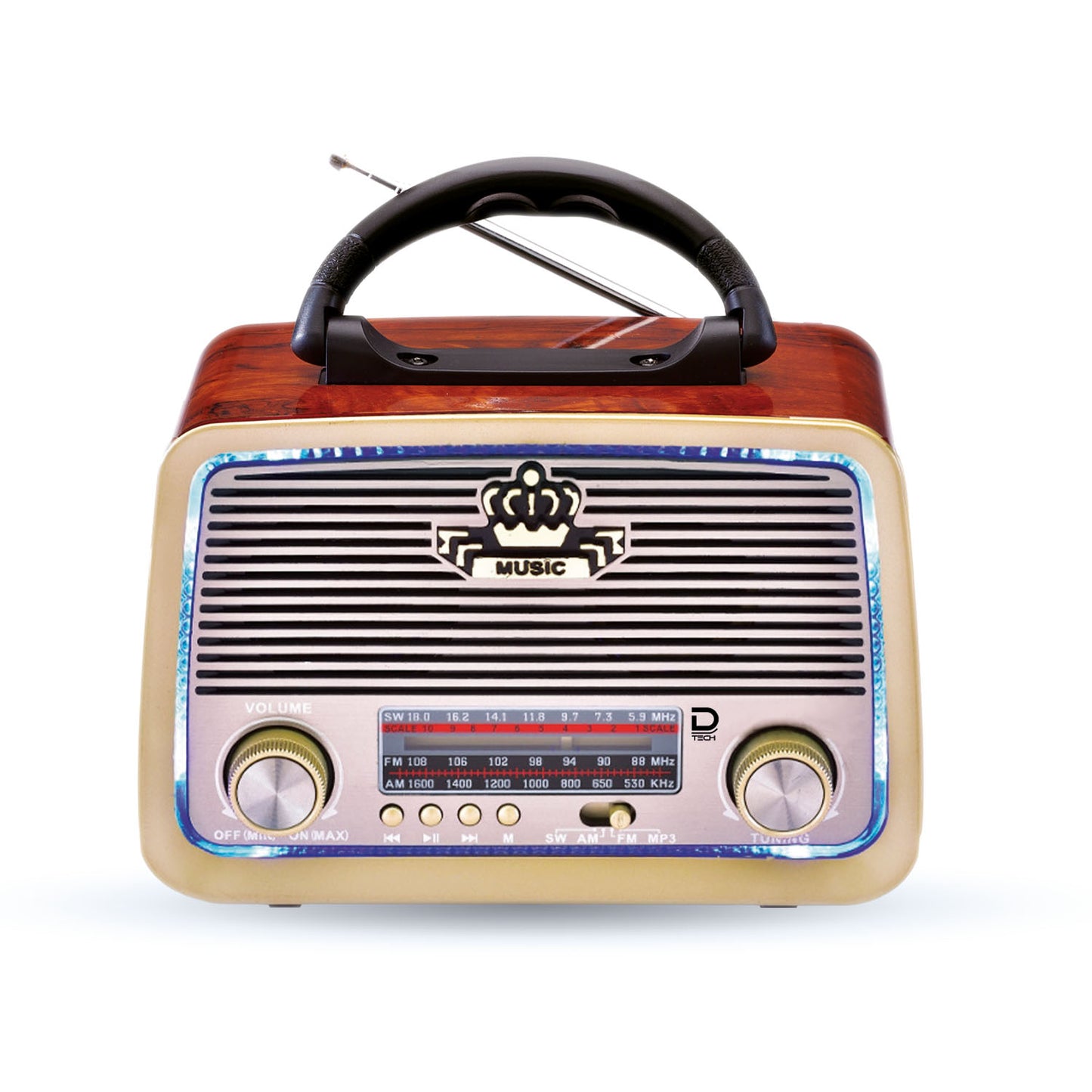 Radio Portátil 5W Fm/Am/Sw 3 Bandas con Bluetooth | Datacom