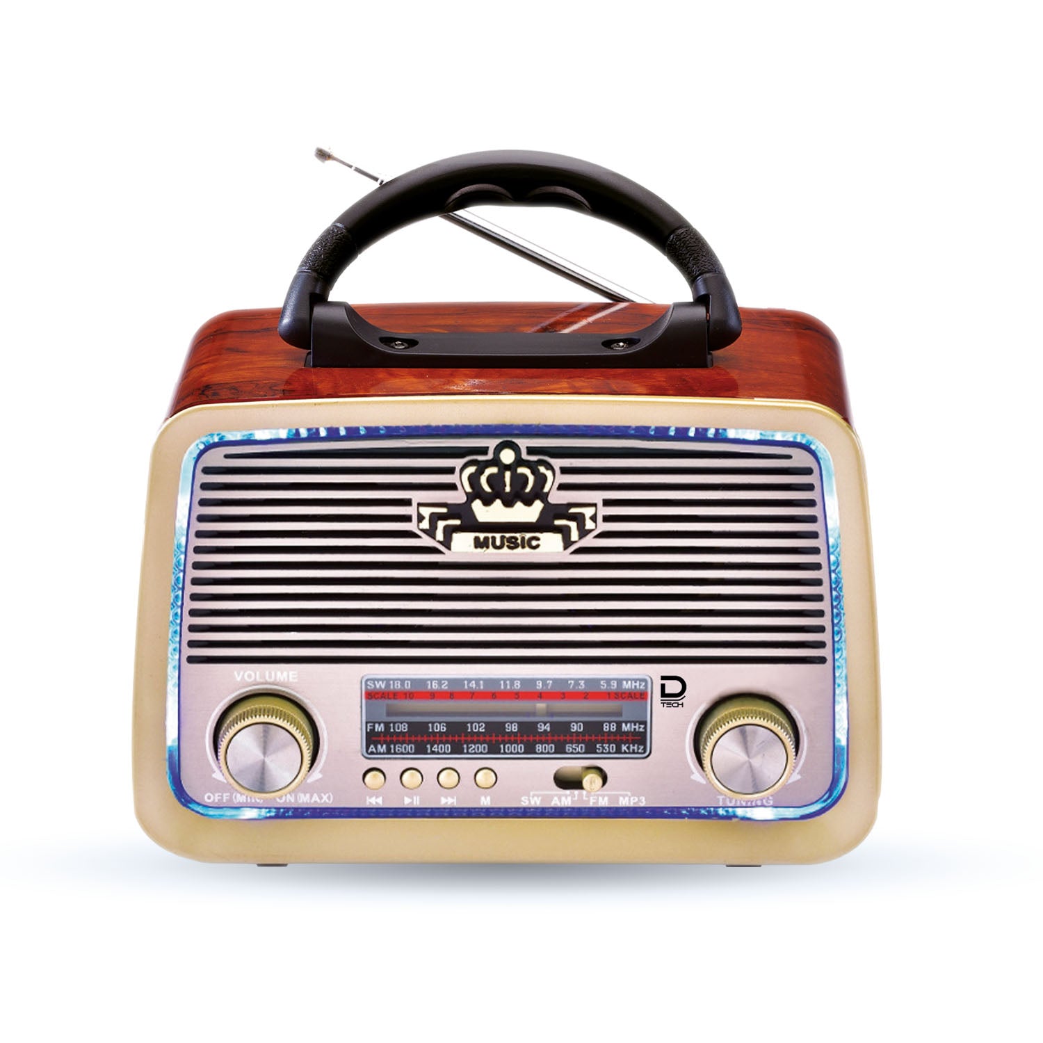 Radio Portátil 5W Fm/Am/Sw 3 Bandas con Bluetooth | Datacom