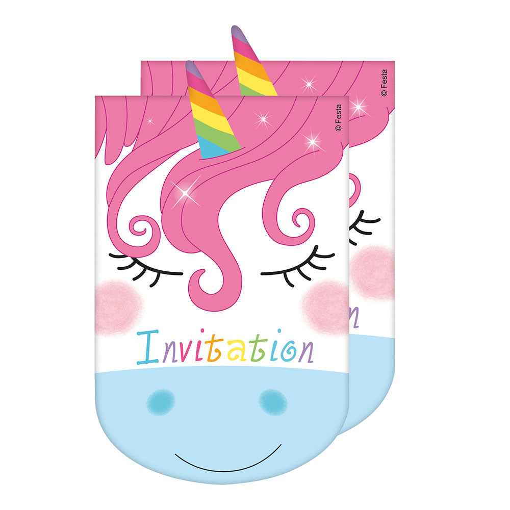 Set 6 Invitaciones Unicornio | Big Party
