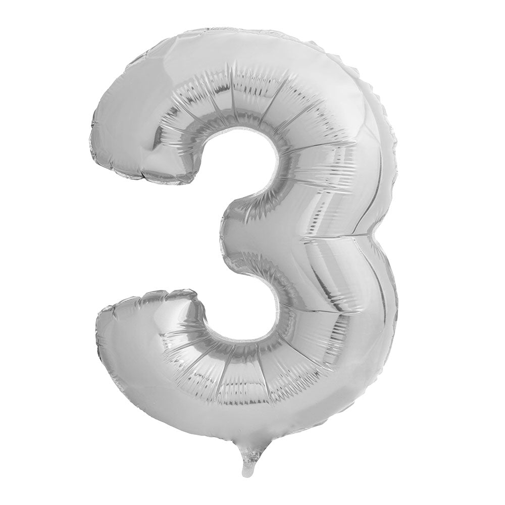 Globo Metálico Satín Matte 40 cm N° 3 | Big Party