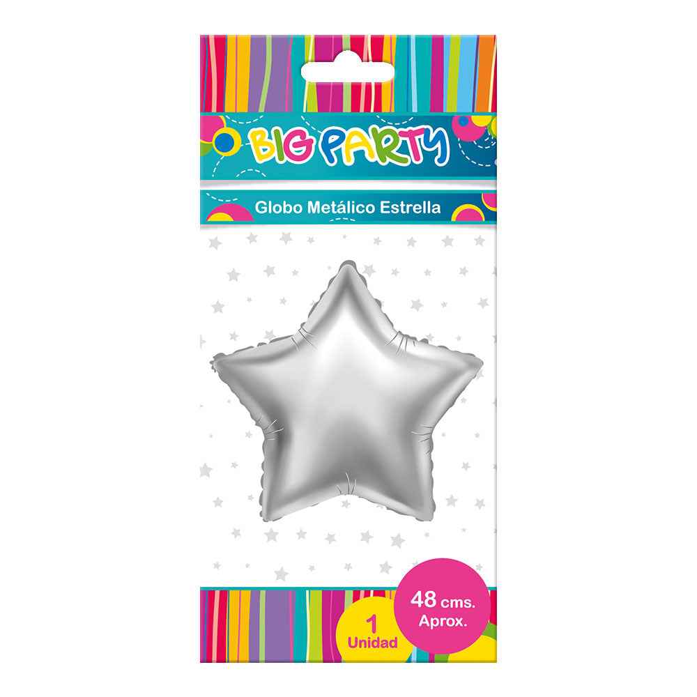 Globo Metálico Satín Matte Figura Estrella 19" | Big Party