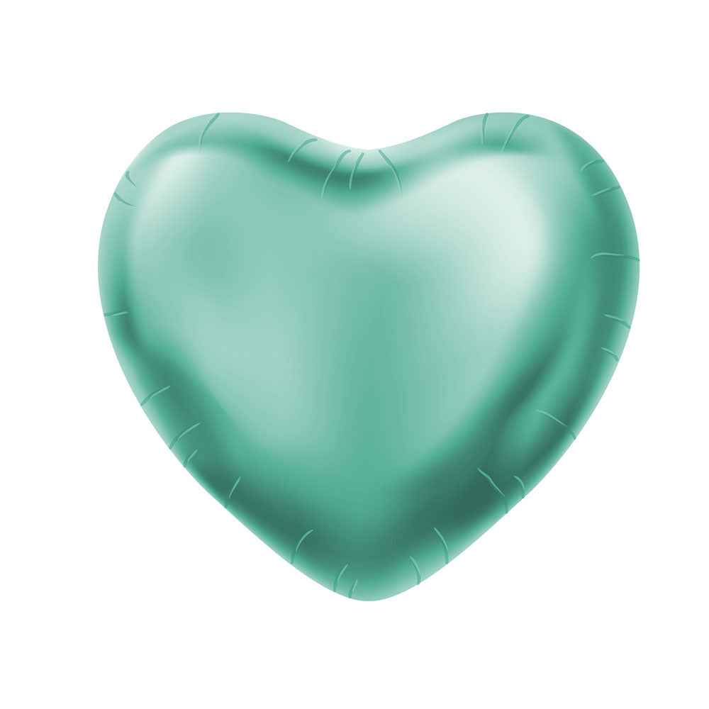 Globo Metálico Satín Matte Figura Corazón 18" | Big Party