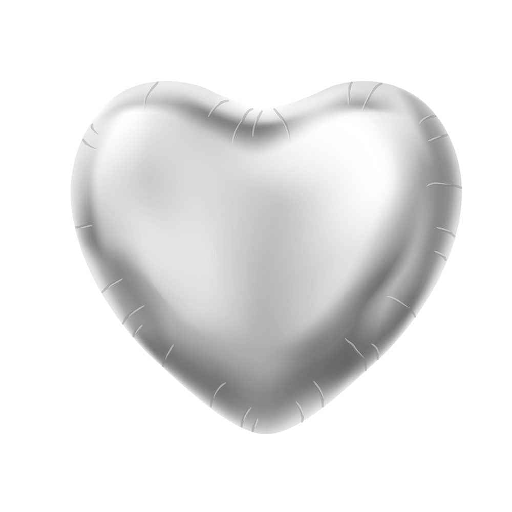 Globo Metálico Satín Matte Figura Corazón 18" | Big Party
