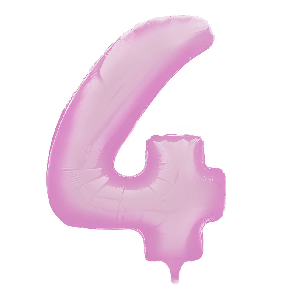 Globo Metálico Satín Matte 40 cm N° 4 (Rosa-Celeste-Rojo-Morado) | Big Party