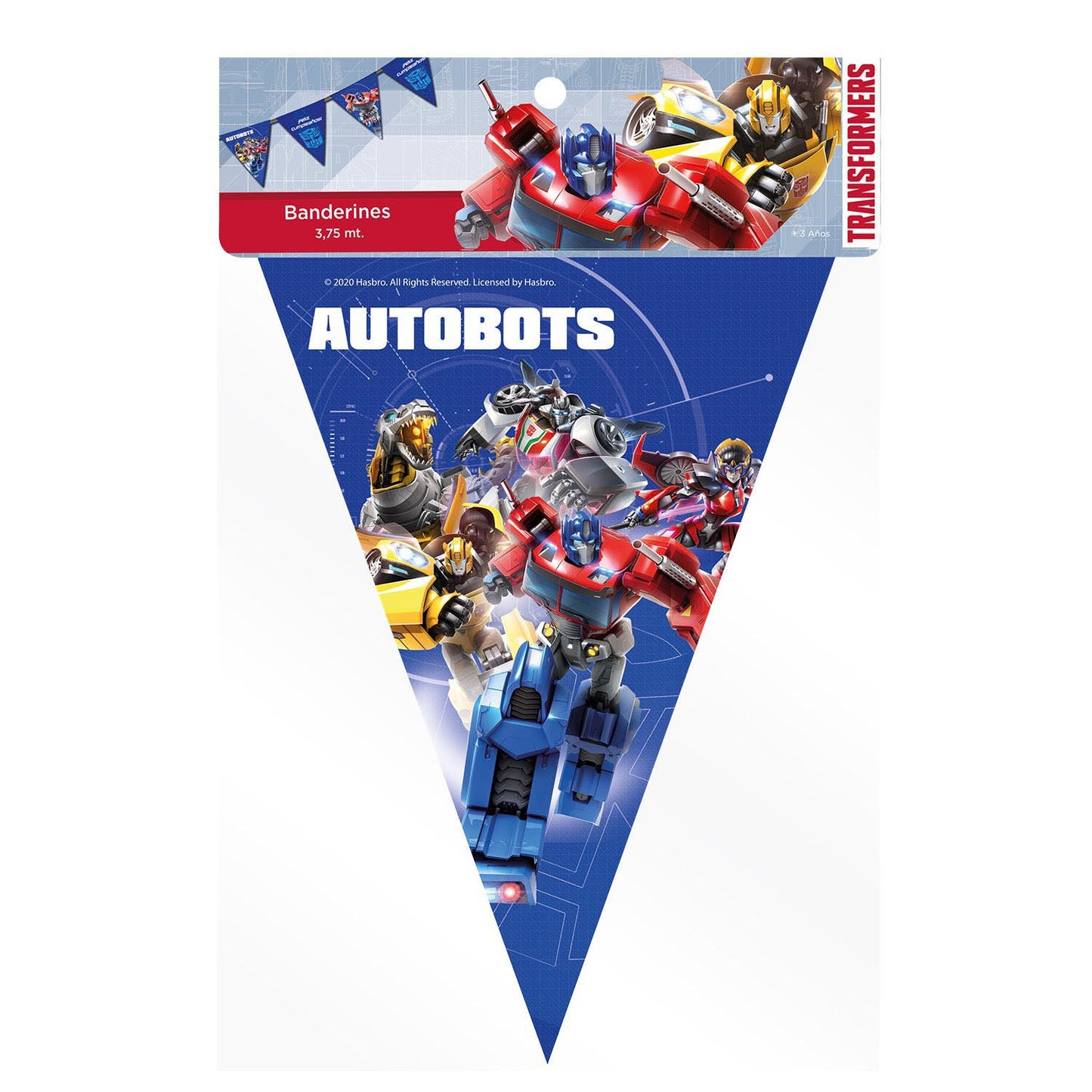 Set Banderines Feliz Cumpleaños Transformers | Transformers