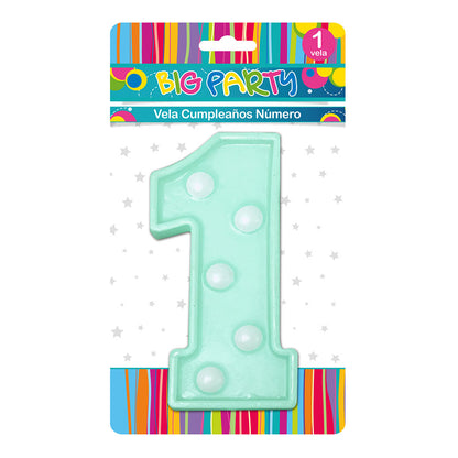 Vela Baby N° 1 al 11 cm | Big Party