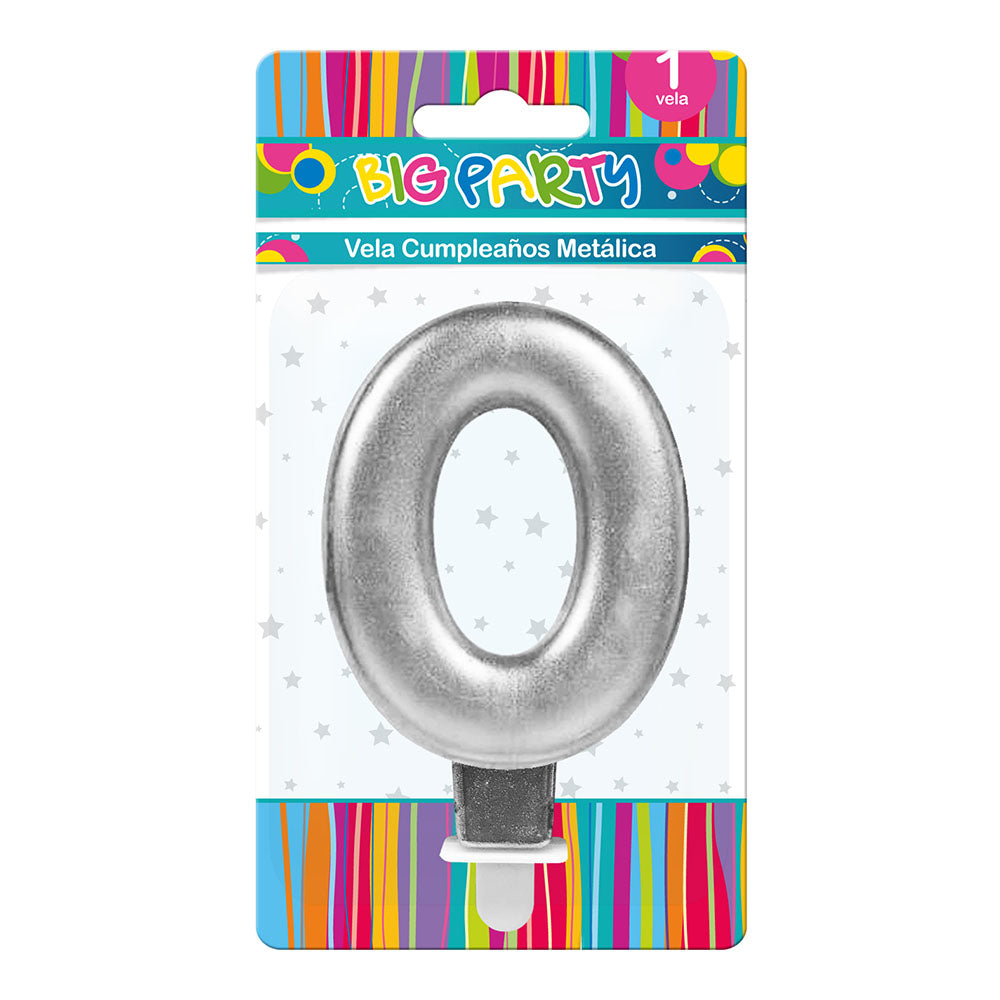 Vela Metálica N°0 Gold/Silver/Rose Gold | Big Party