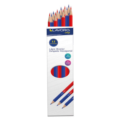 Lapiz Bicolor Delgado Hexagonal | Lavoro