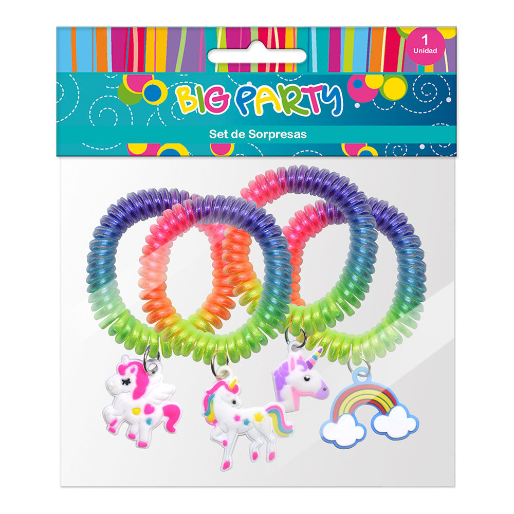 Set Sorpresas 4 Pulseras Fig Unicornios | Big Party
