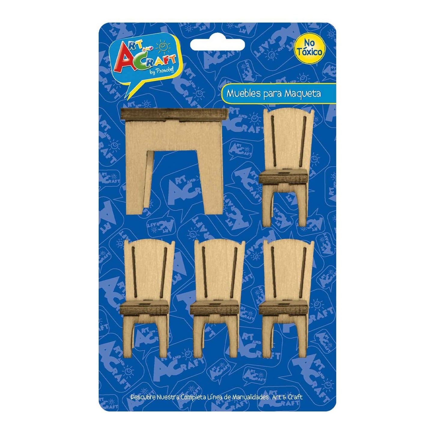 Muebles para Maqueta Comedor 5 Piezas Art & Craft