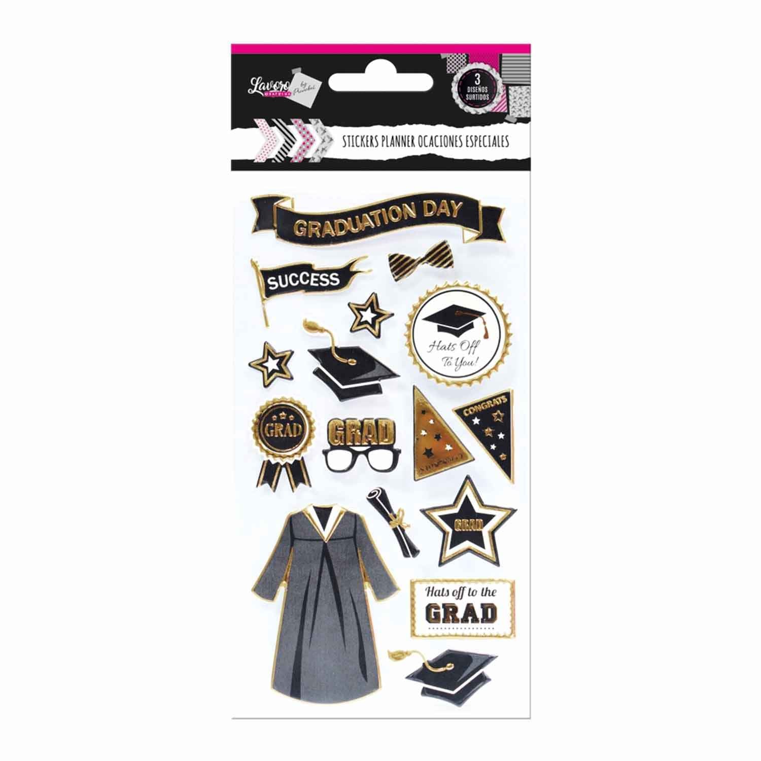 Stickers Scrapbook Ocasiones Especiales 3 Surtidos 15 Piezas Aprox | Lavoro