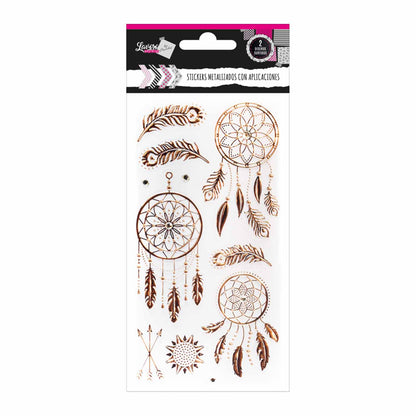 Stickers Scrapbook Metalizado Con Aplicaciones 2 Surtidos | Lavoro