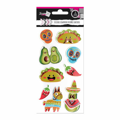 Sticker Scrapbook Infantil 10 Piezas Aprox 3 Diseños Surtidos | Lavoro