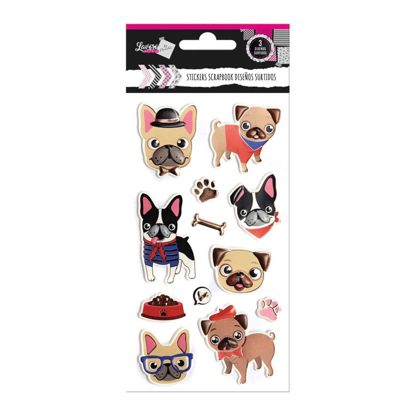 Sticker Scrapbook Infantil 10 Piezas Aprox 3 Diseños Surtidos | Lavoro