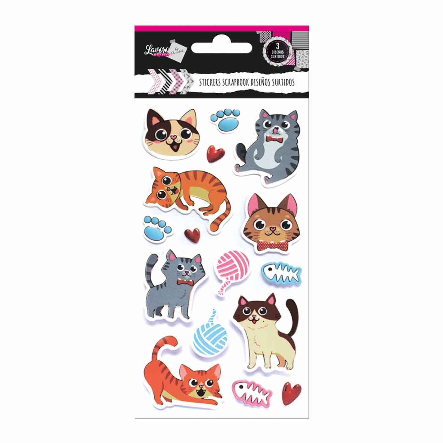 Sticker Scrapbook Infantil 10 Piezas Aprox 3 Diseños Surtidos | Lavoro