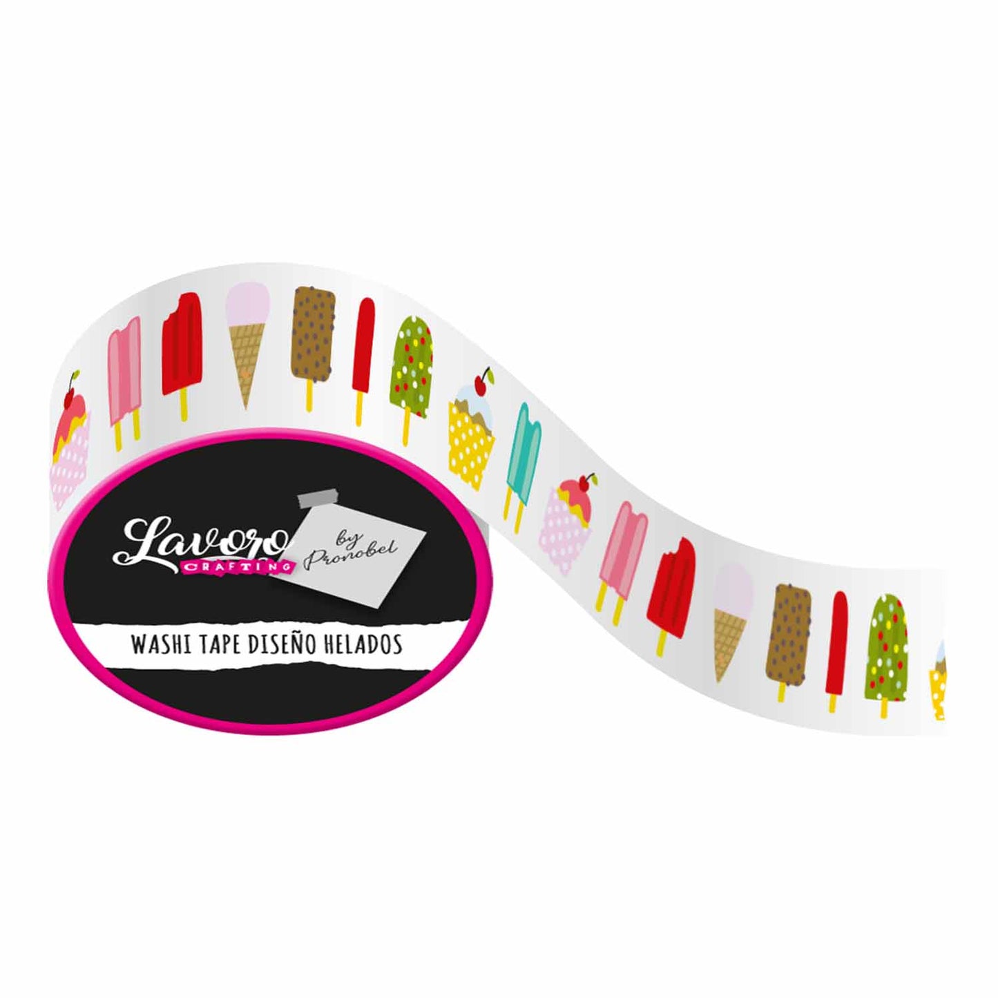 Cinta Washi Tape 1,5 cmx10Mt Diseño Helados 1Un | Lavoro