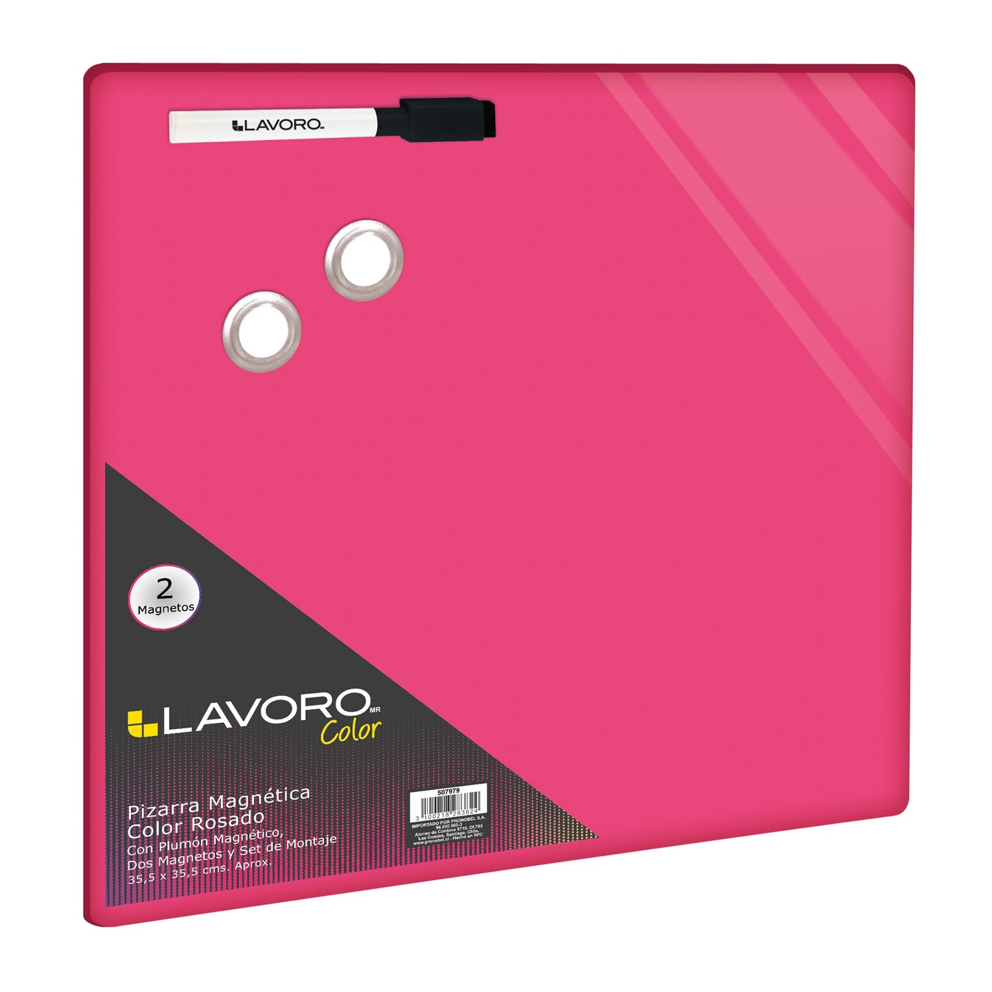 Pizarra Magnética Rosada 35,5x35,5 cm | Lavoro