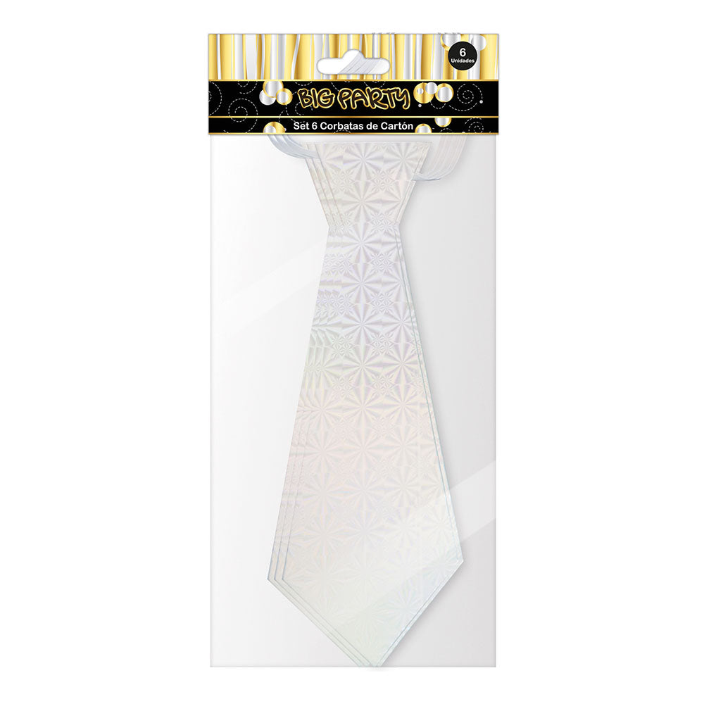 Set 6 Corbatas Cartón | Big Party
