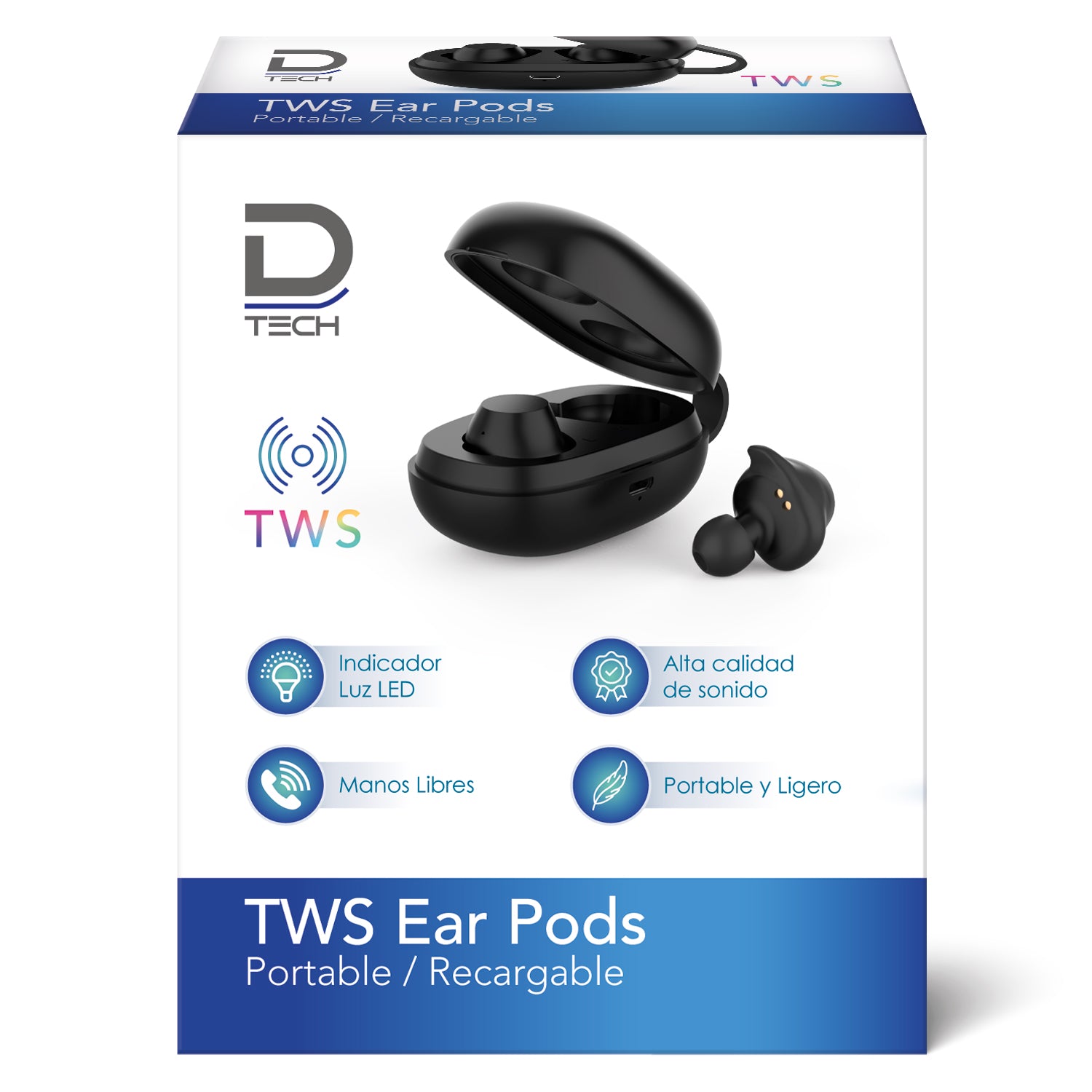 Ear Pod Sport I Auto Pairing Negro | Datacom