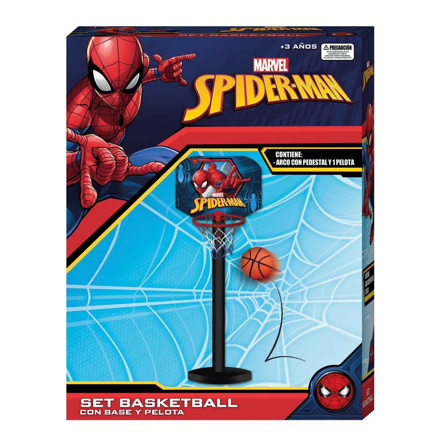 Set Basketball Con Pelota y Base | Spiderman Marvel