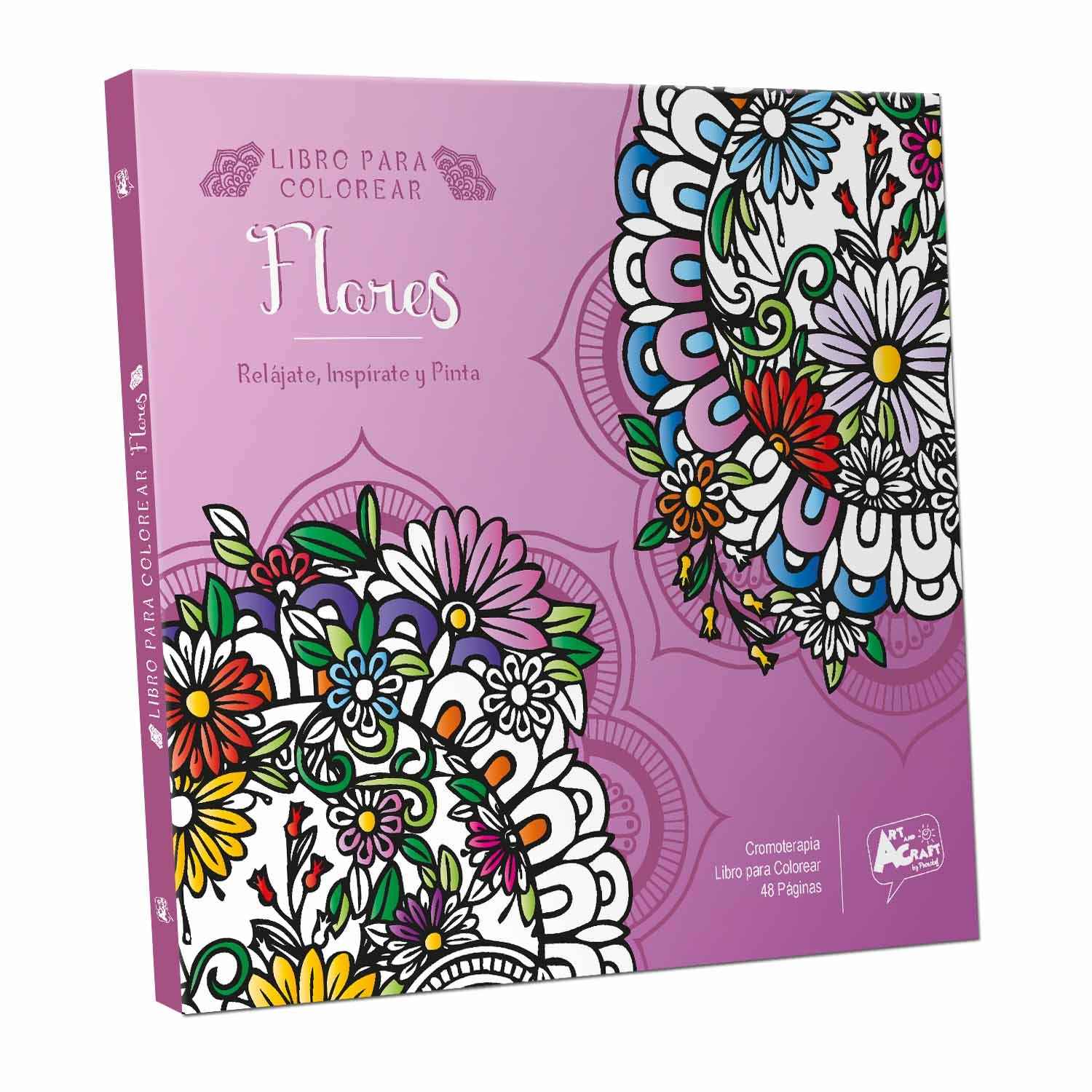 Libro Para Colorear Flores 48 Páginas | Art & Craft