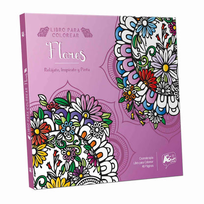 Libro Para Colorear Flores 48 Páginas | Art & Craft
