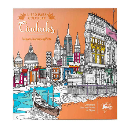 Libro Para Colorear Ciudades 48 Páginas | Art & Craft