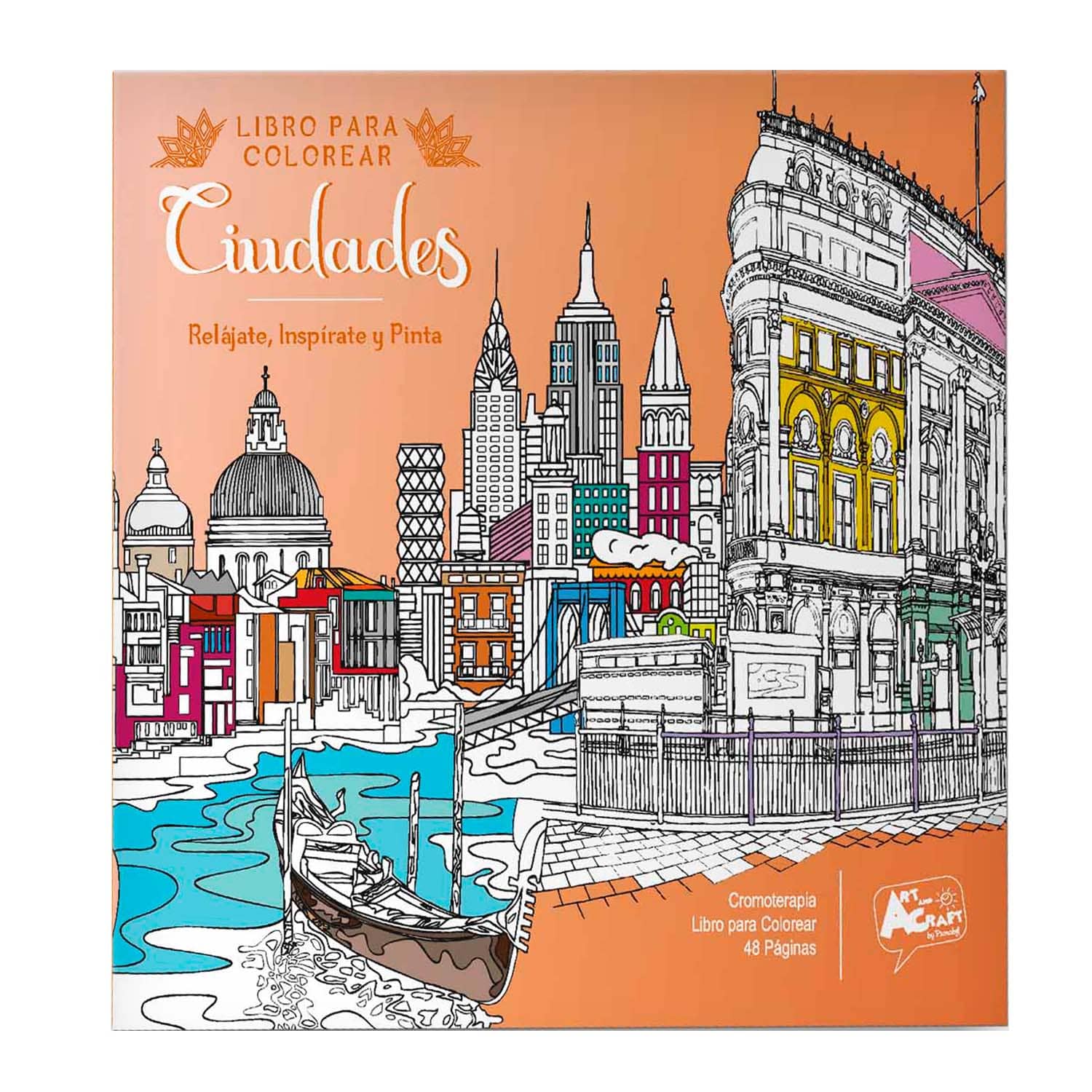 Libro Para Colorear Ciudades 48 Pág. | Art & Craft