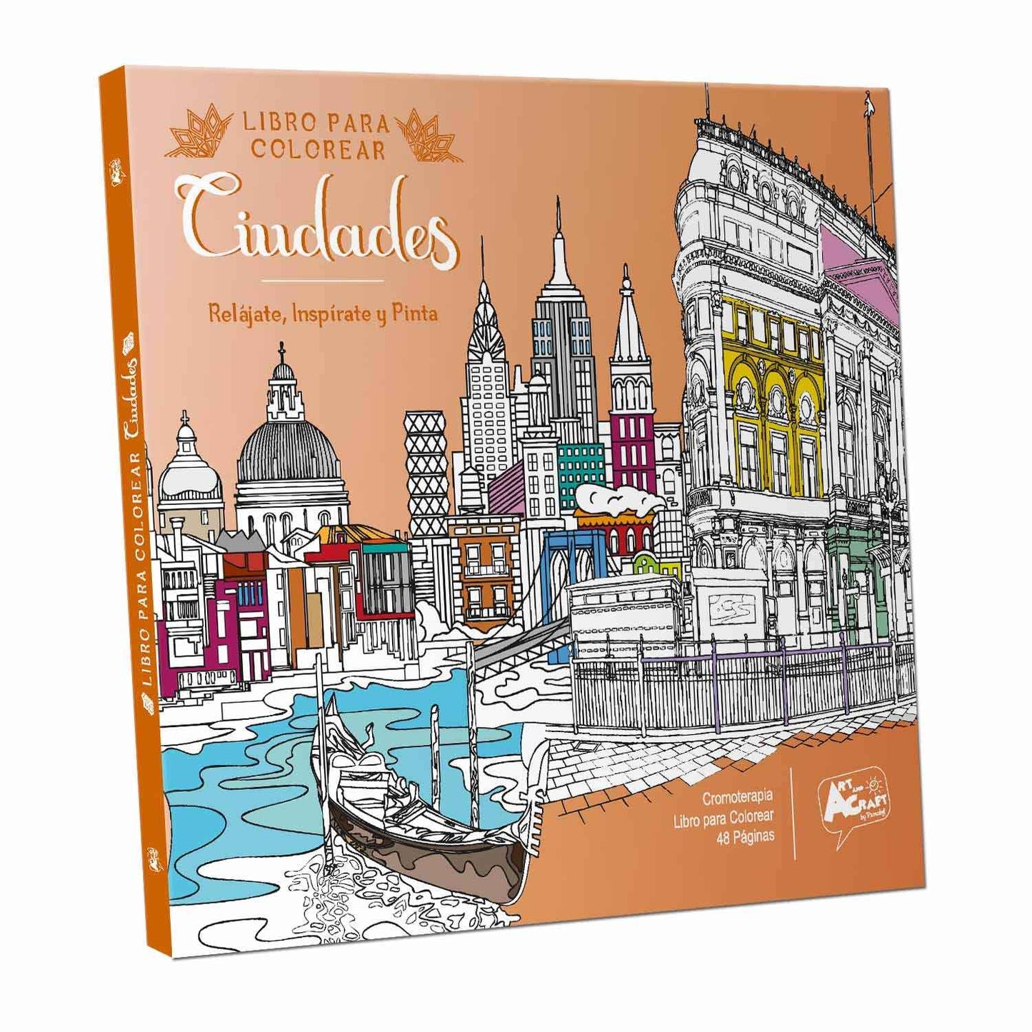 Libro Para Colorear Ciudades 48 Páginas | Art & Craft