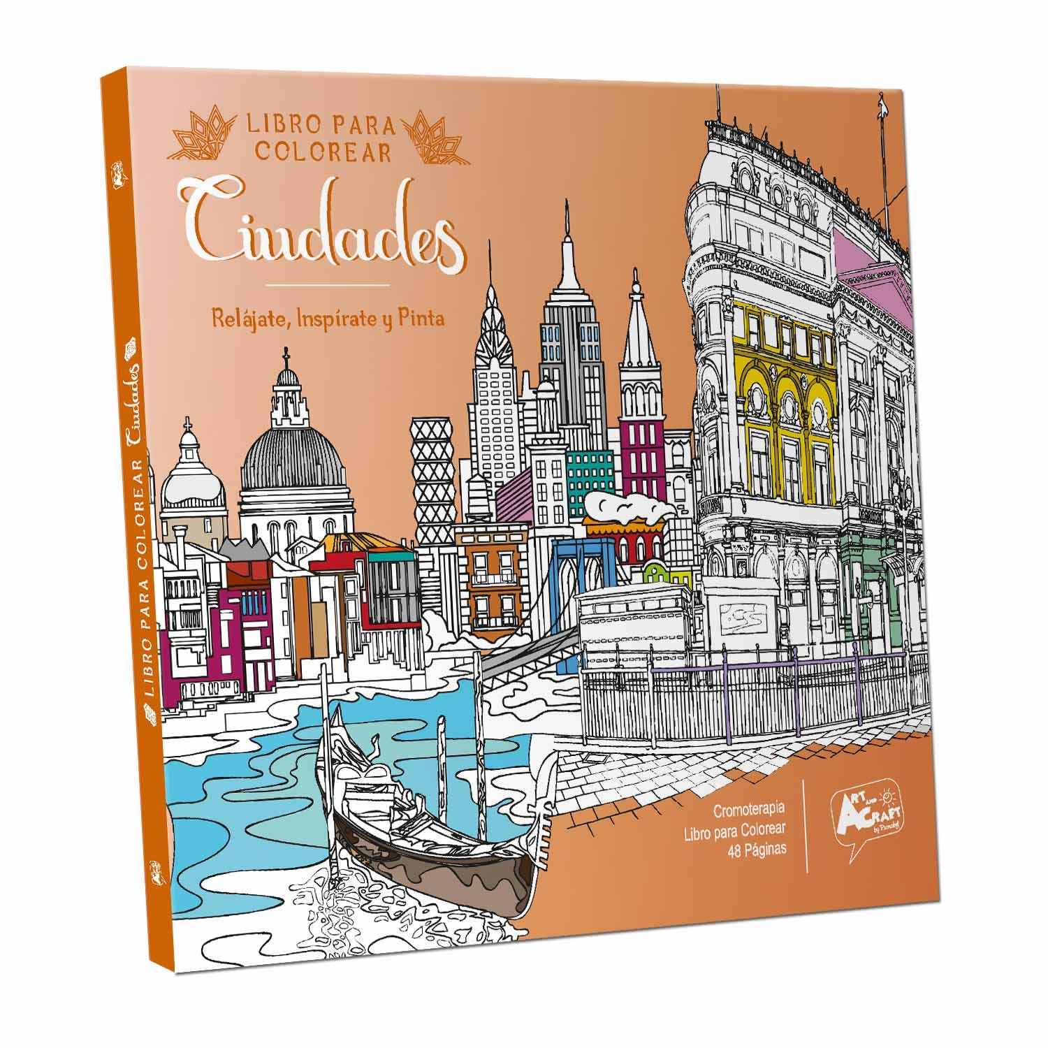 Libro Para Colorear Ciudades 48 Páginas | Art & Craft