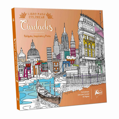 Libro Para Colorear Ciudades 48 Páginas | Art & Craft