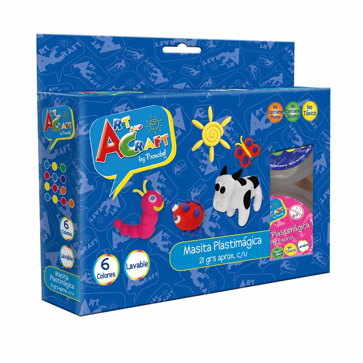 Masa Plastimagica 6 Col 21 Gr | Art & Craft