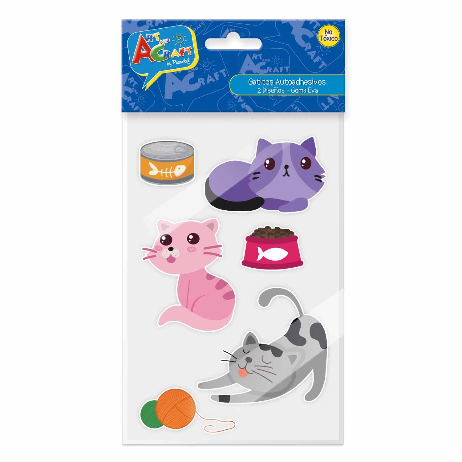 Figura Gatitos Goma Eva 14 Piezas 2 Sur| Art & Craft