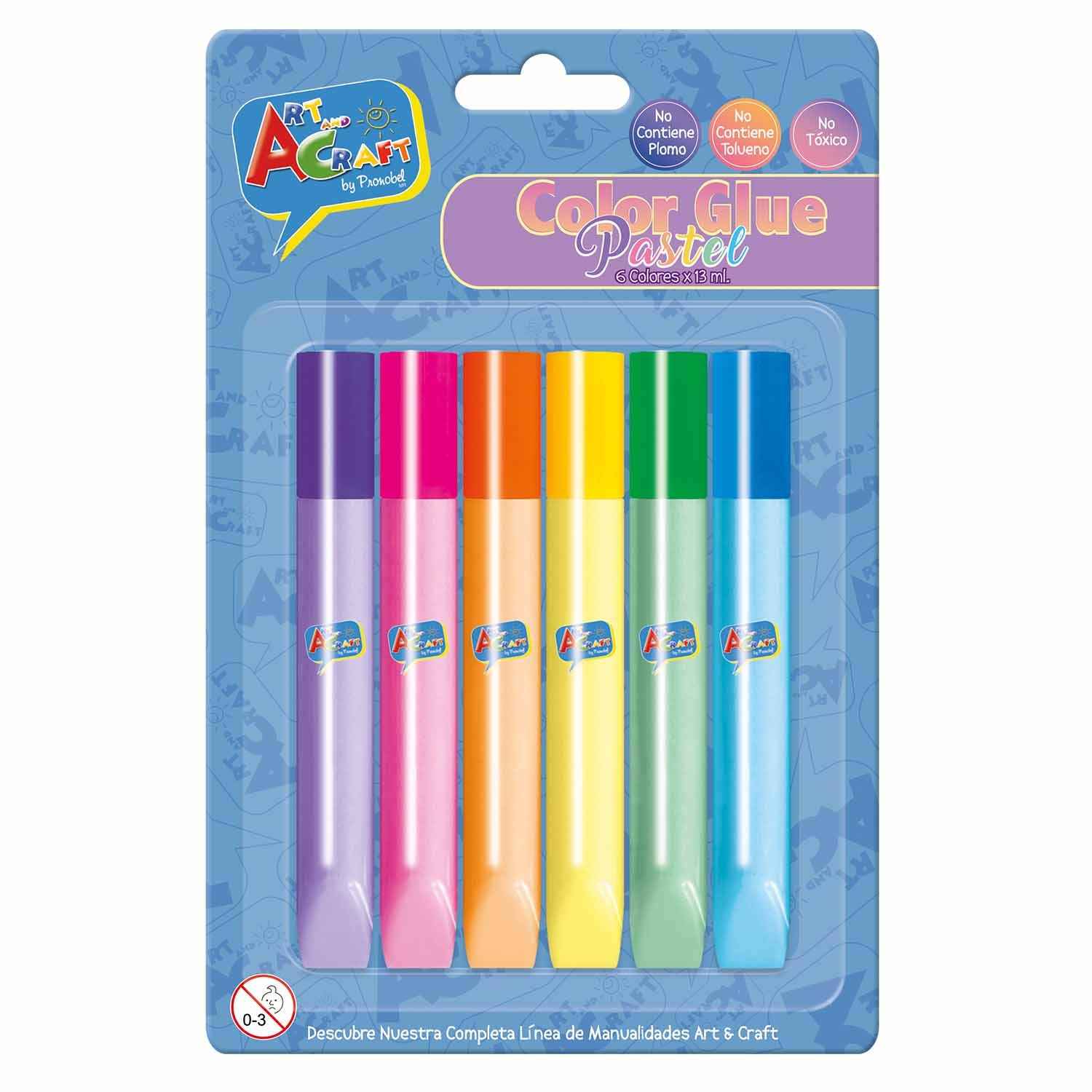 Color Glue Colores Pastel 6 Col 13 Ml | Art & Craft