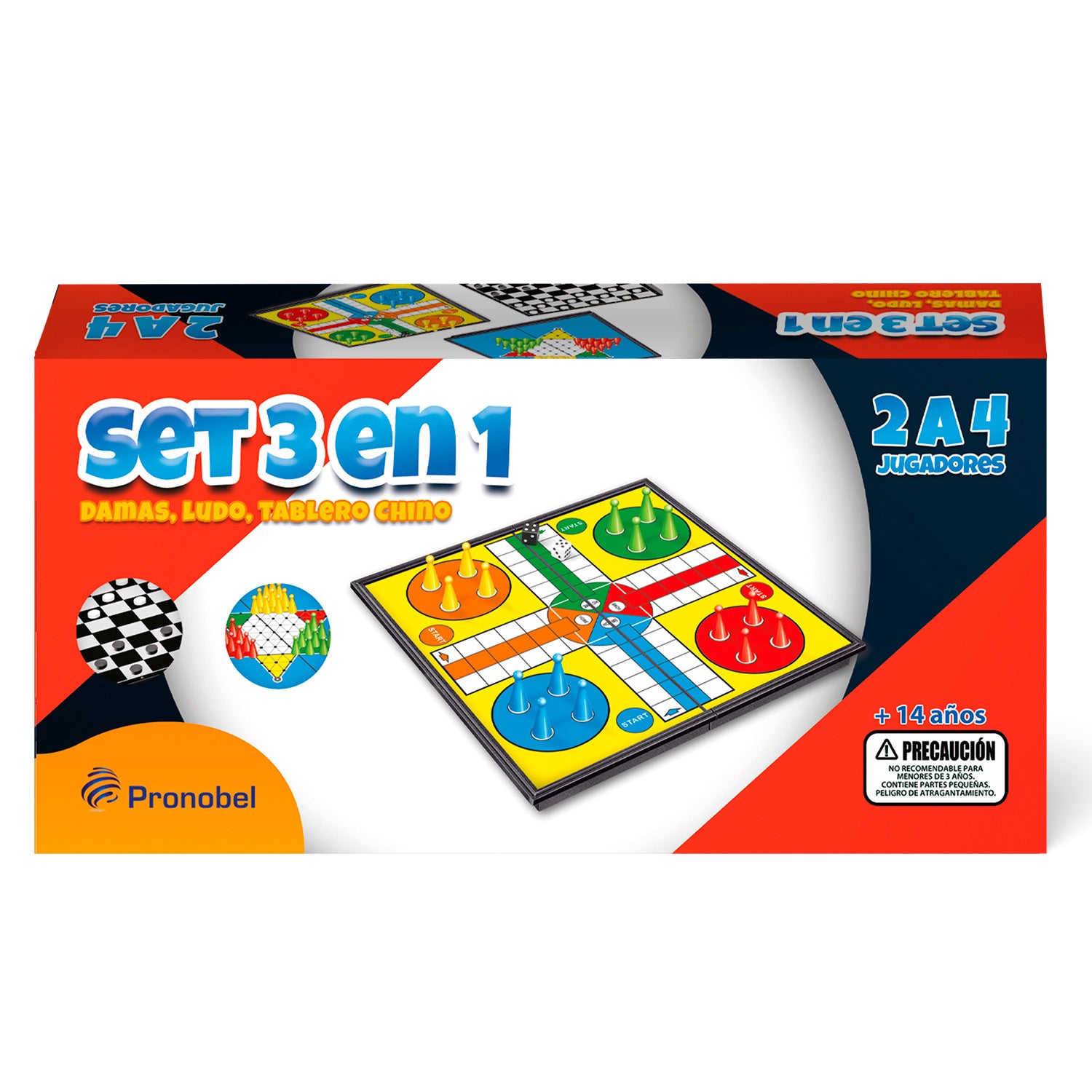 3 En 1 Magnético (Dama; Tablero Chino; Ludo) | Nobel Toys