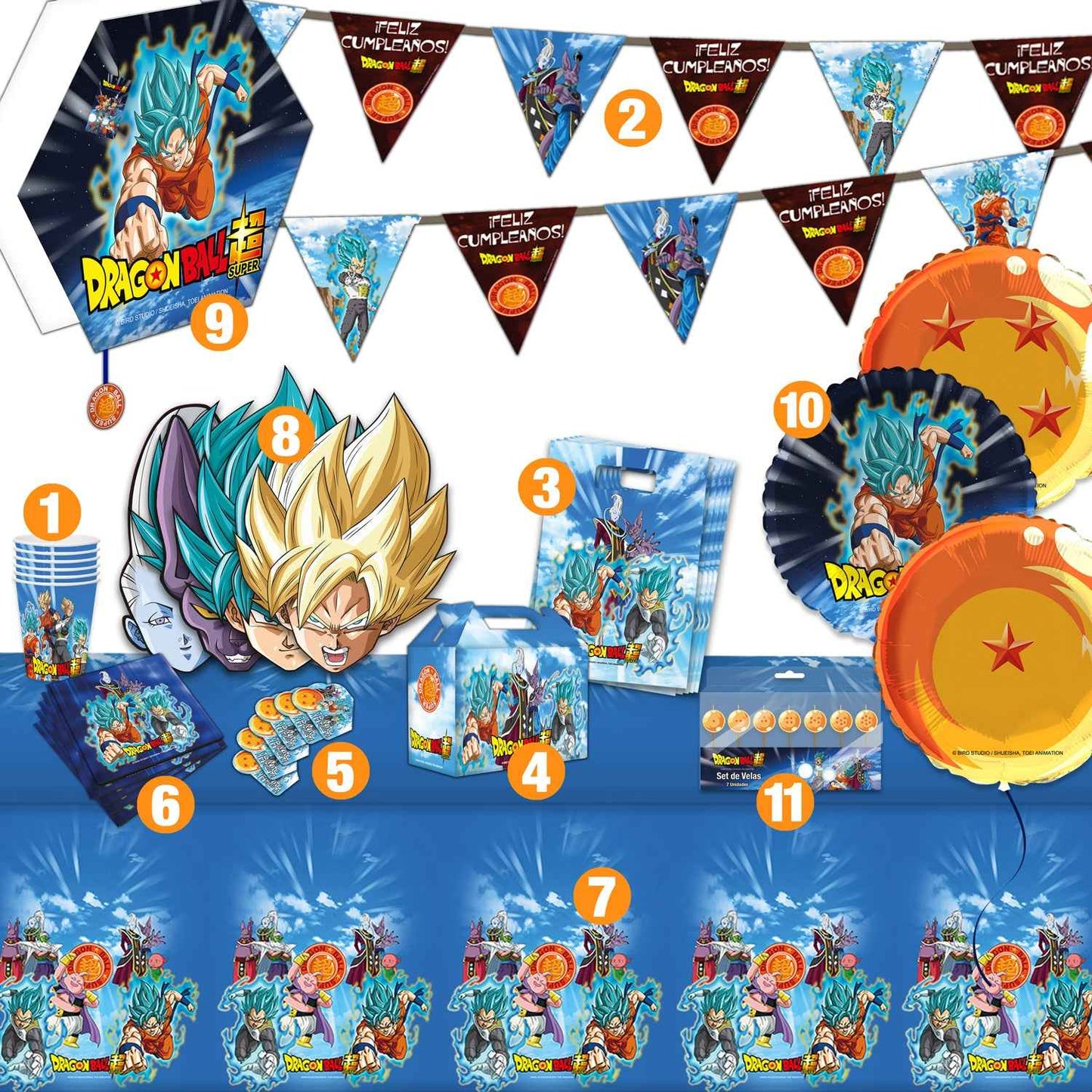 Set Cumpleaños para 6 personas | Dragon Ball