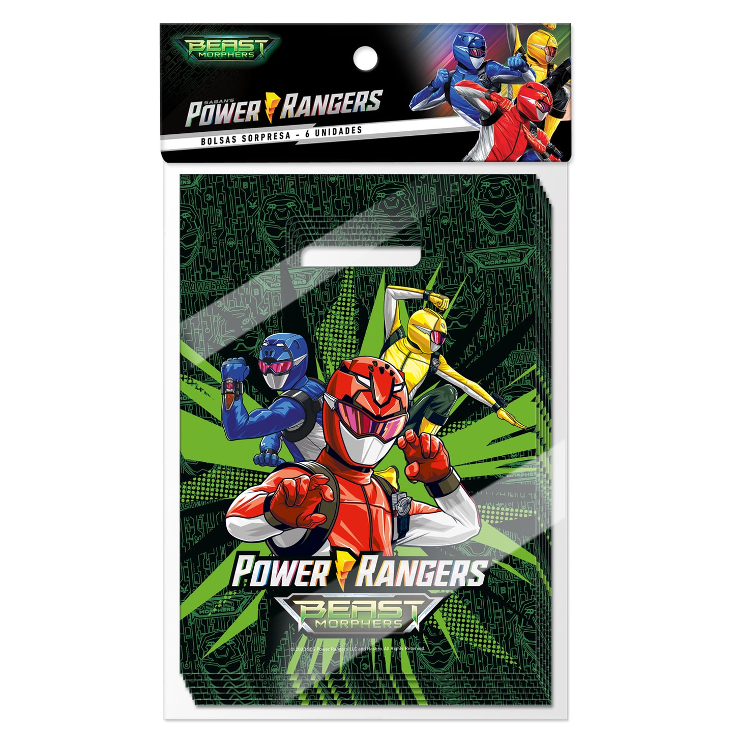 Set Cumpleaños para 6 personas | Power Rangers