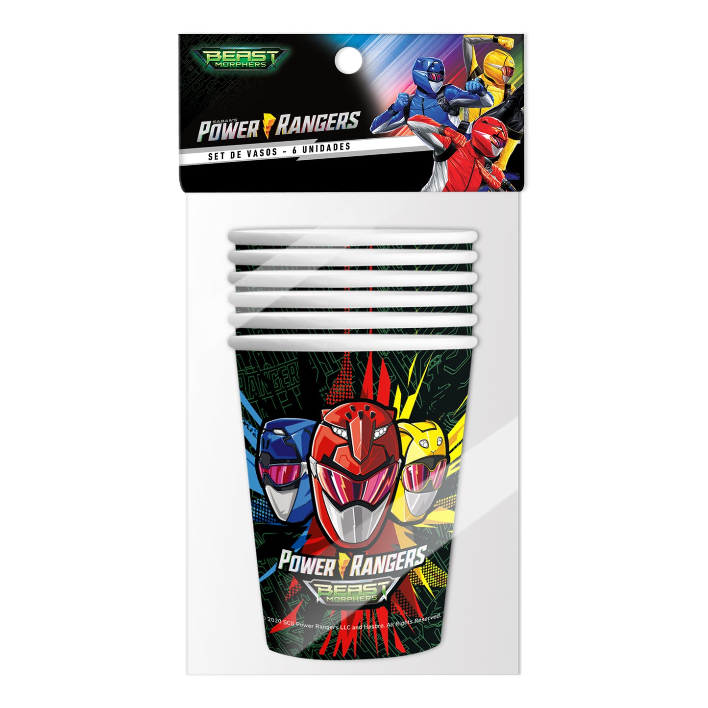 Set Cumpleaños para 6 personas | Power Rangers