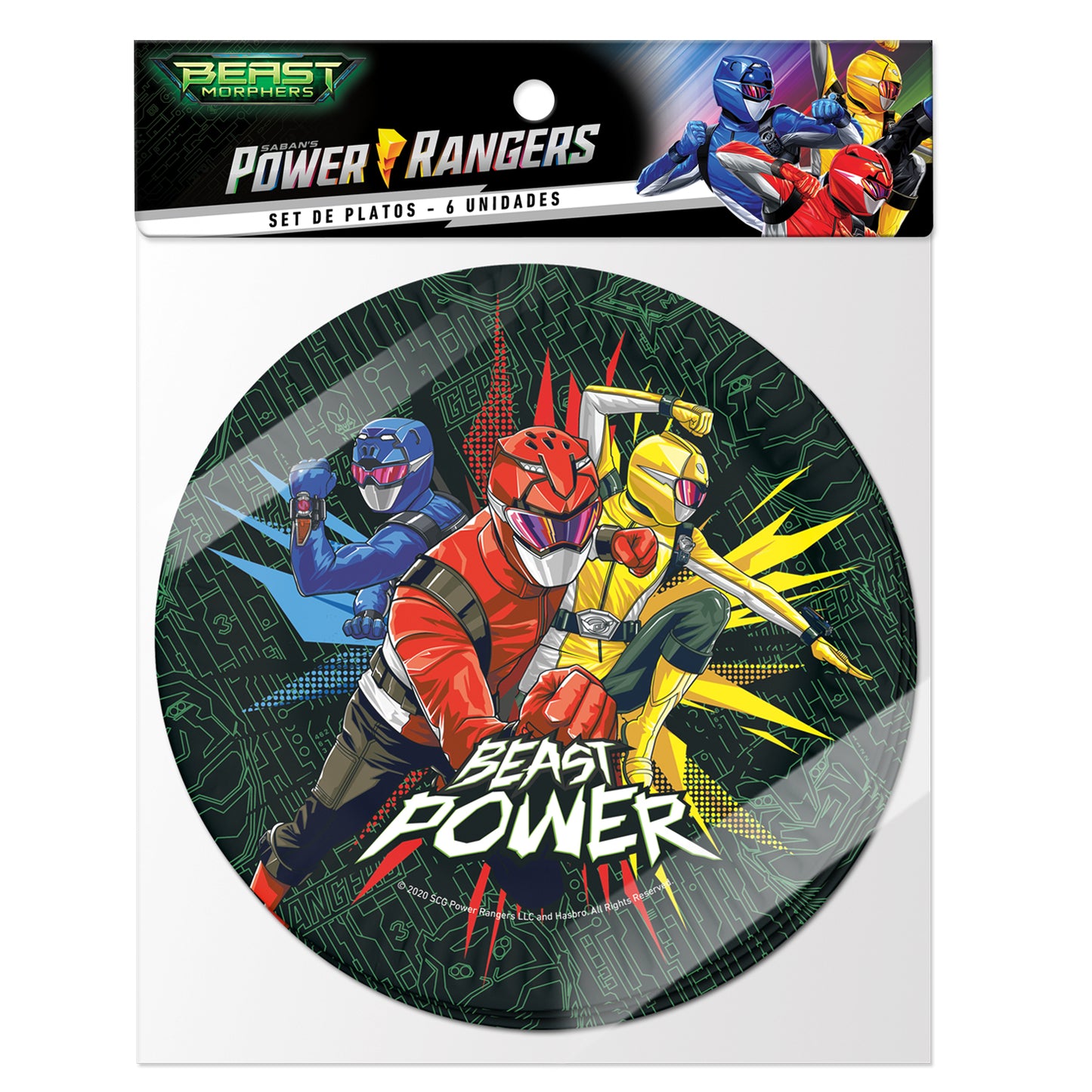 Set Cumpleaños para 6 personas | Power Rangers