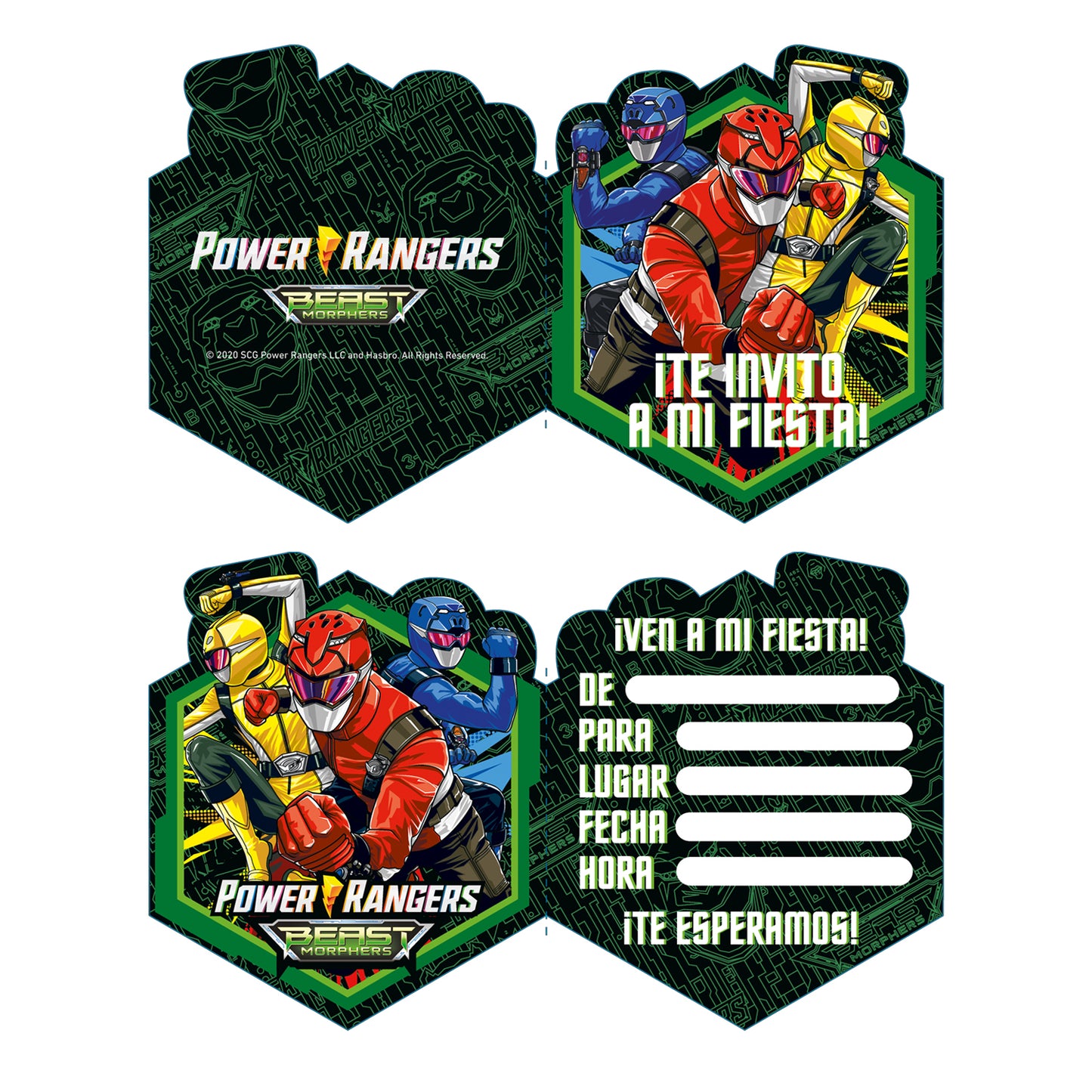 Set Cumpleaños para 6 personas | Power Rangers