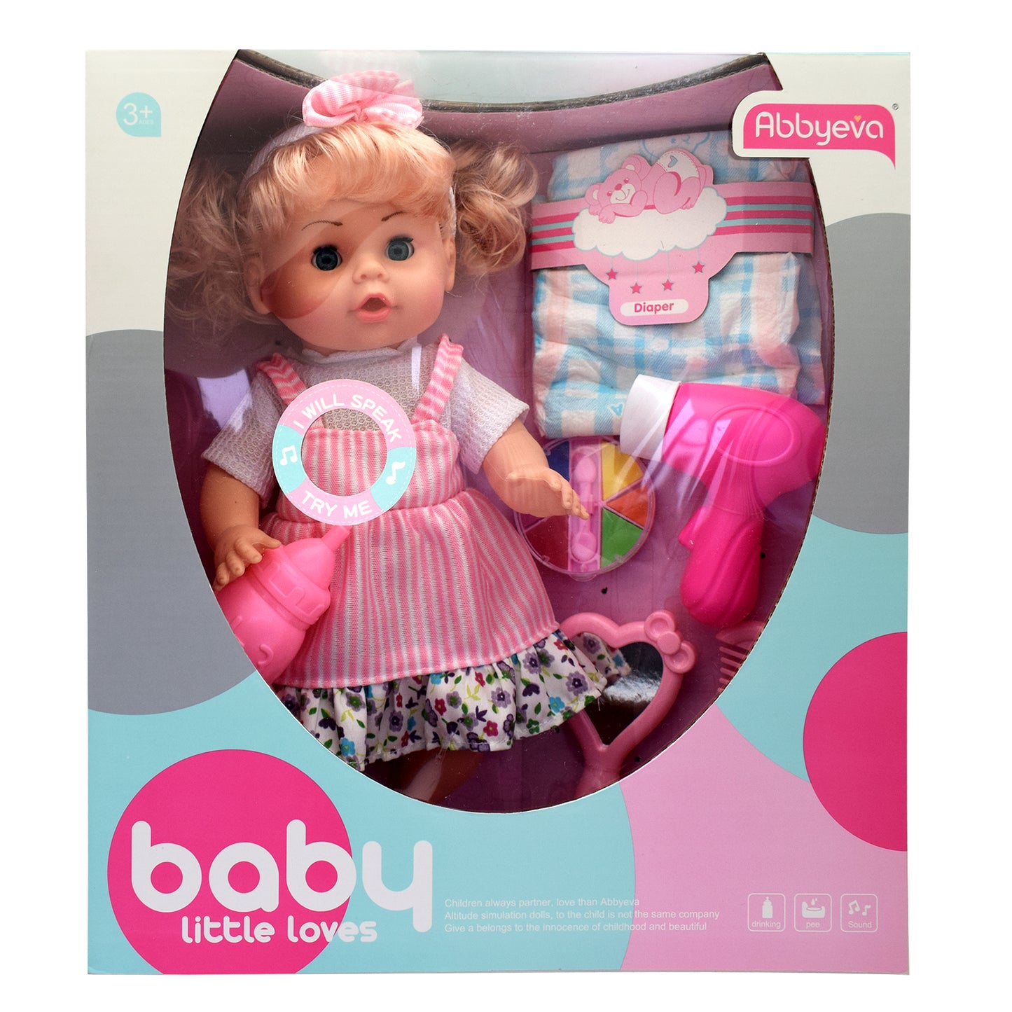 Muñeca con Accesorios y Función 33x29 cm | Nobel Toys