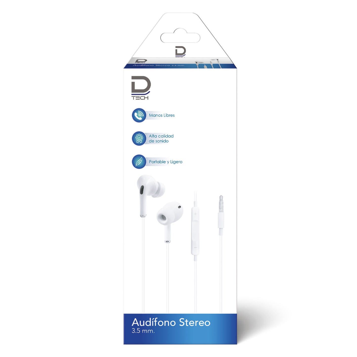 Audífono Stereo Blanco 3.5 mm | Datacom